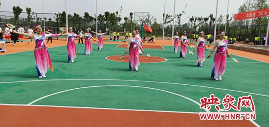 汝南运动会开幕式入场表演,汝南县龙亭运动公园