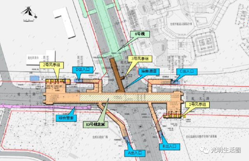 光明城际线最新规划图,光明区轨道13号线规划图