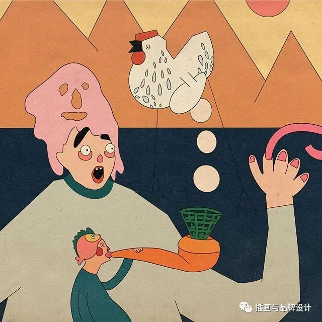 插画丨抽象复古的画面有没有带给你一些童年的回忆呢？