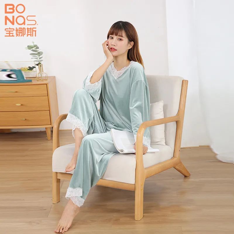 珊瑚绒睡衣冬季可外穿,双面珊瑚绒睡衣睡袍