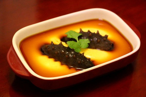 教你做海参蒸蛋,泡好的海参蒸蛋的步骤