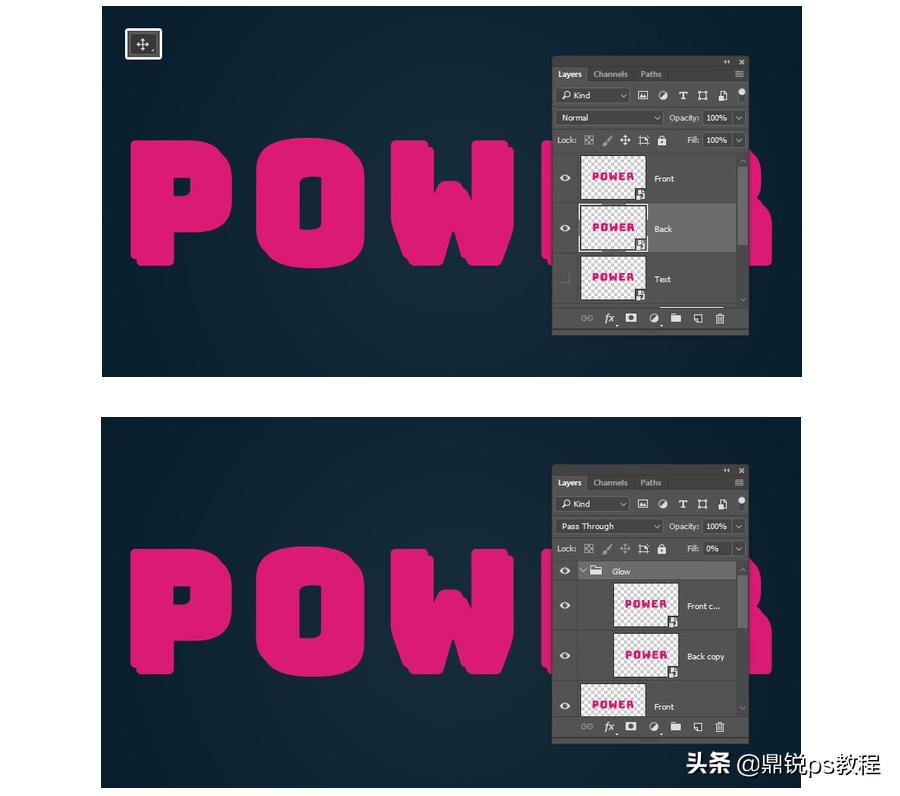 夜晚字体发光效果ps,字体ps发光