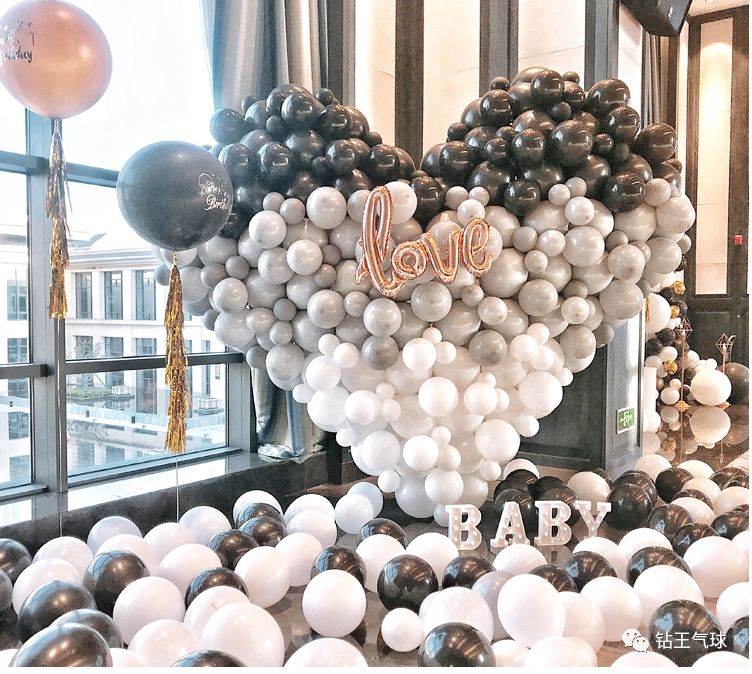 马卡龙气球造型表白,心形马卡龙气球