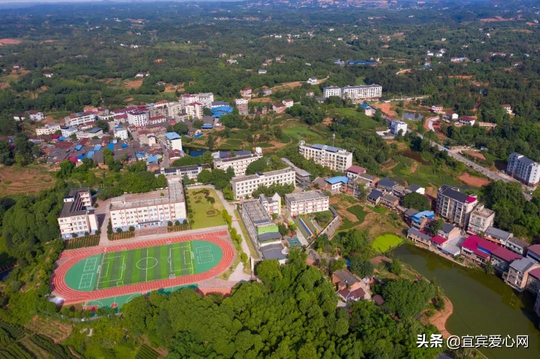 航拍青山绿水震撼风景竖屏视频,震撼校园秋景航拍