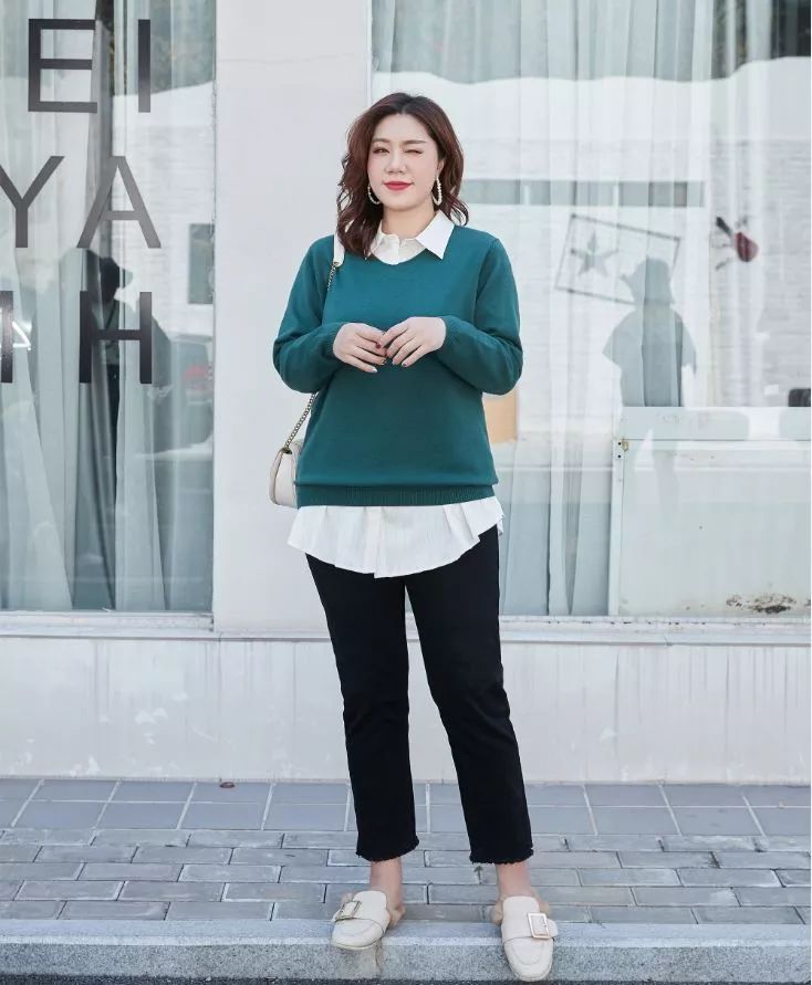 胖人穿毛衣怎么搭配显腿细,胖人穿好看的毛衣