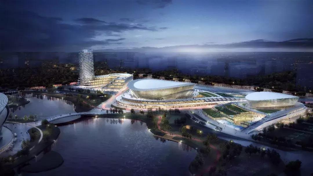 临沂城区设计全景图,临沂最新体育馆建设