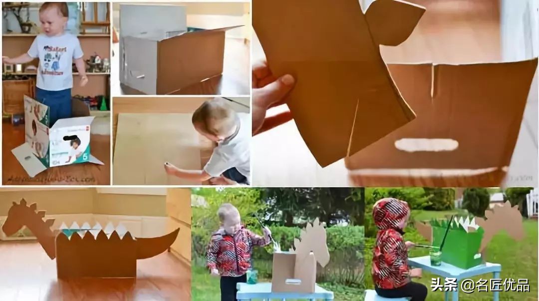 恐龙贺卡手工制作,纸盒手工制作大全创意幼儿园恐龙
