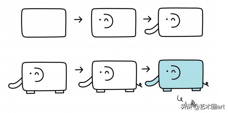 呆萌少女可爱简笔画手账教程,二次元少女古风简笔画手账