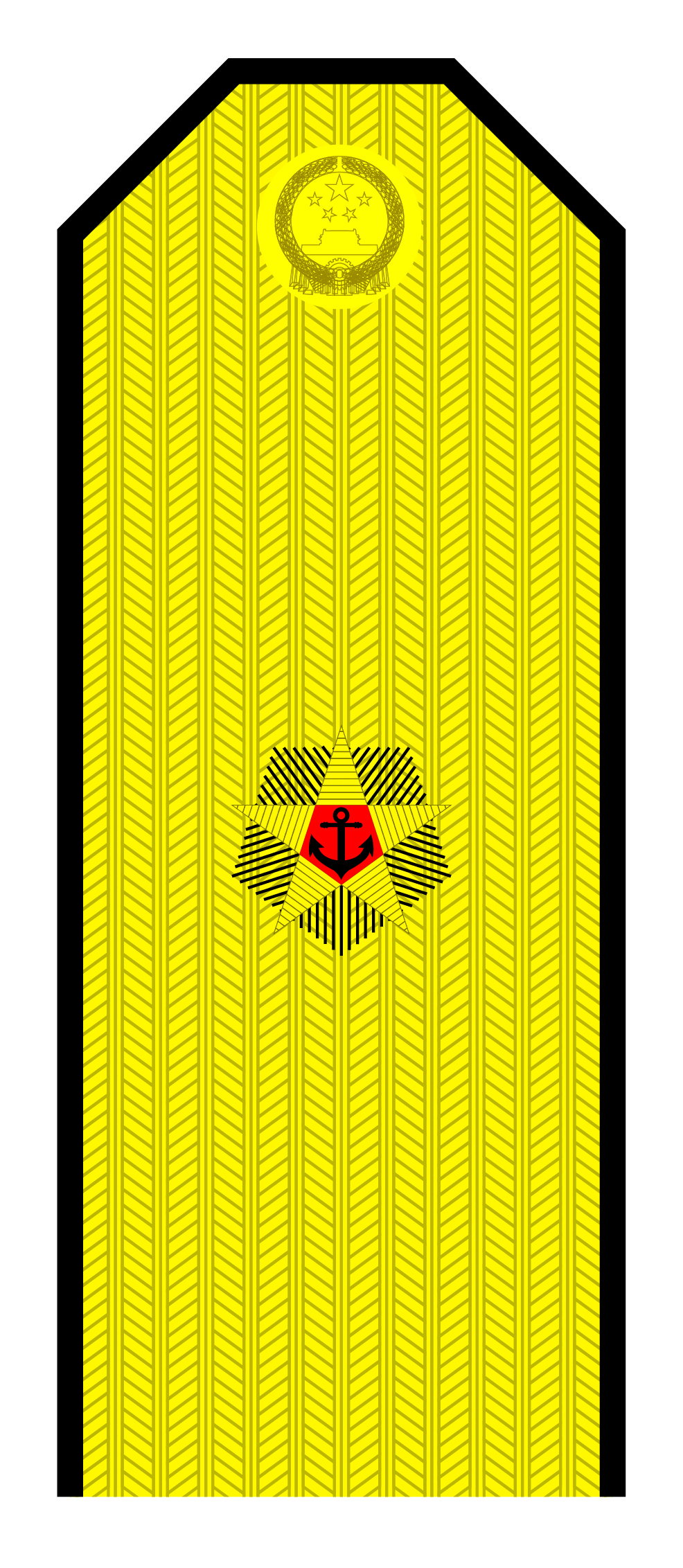 50年代解放军军衔肩章图解,55式上将军衔肩章