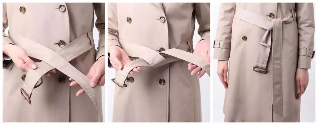 风衣腰带前面怎么绑最好看,怎么绑风衣后腰带