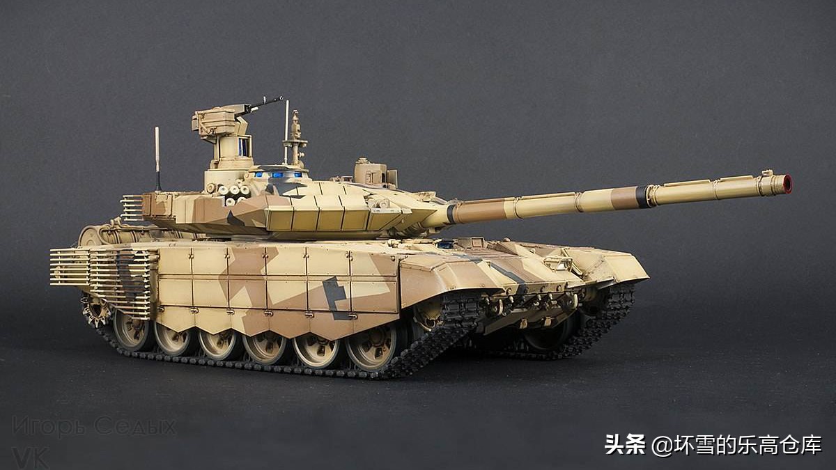 积木t90坦克带悬挂的,启蒙坦克积木虎式t90