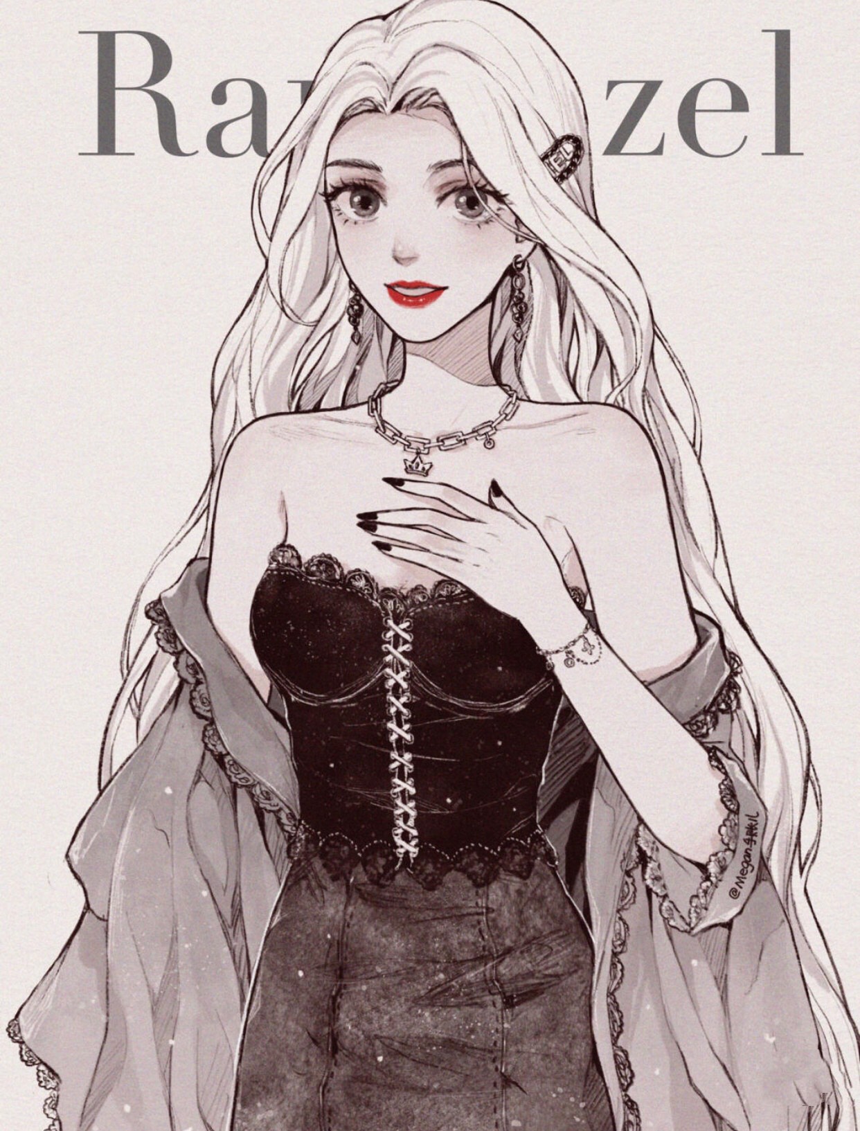 迪士尼长发公主素描画,迪士尼素描画米奇