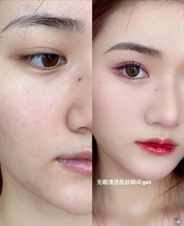 毛戈平粉膏痘坑肌上妆效果,毛戈平粉膏瑕疵皮真实测评