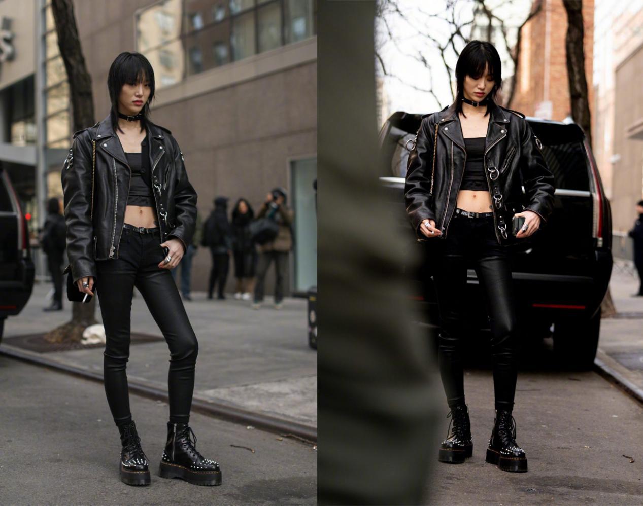 新中式皮衣内搭搭配才显高级,皮衣怎么搭配才显高级秋冬