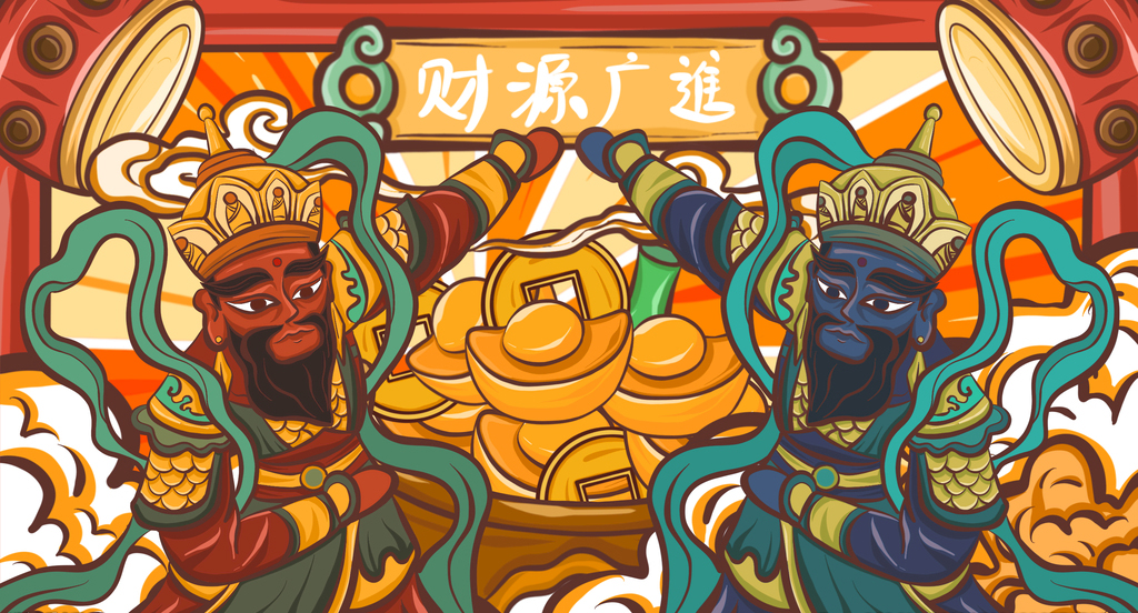 手绘国潮壁纸1920*1080,国潮壁纸图片保存