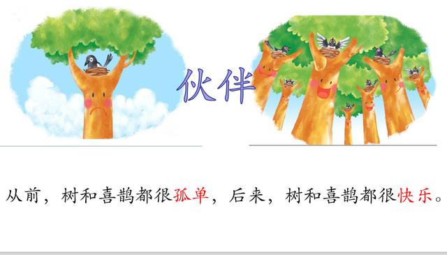 树和喜鹊怎么都快乐,一年级语文树和喜鹊怎么拓展延伸