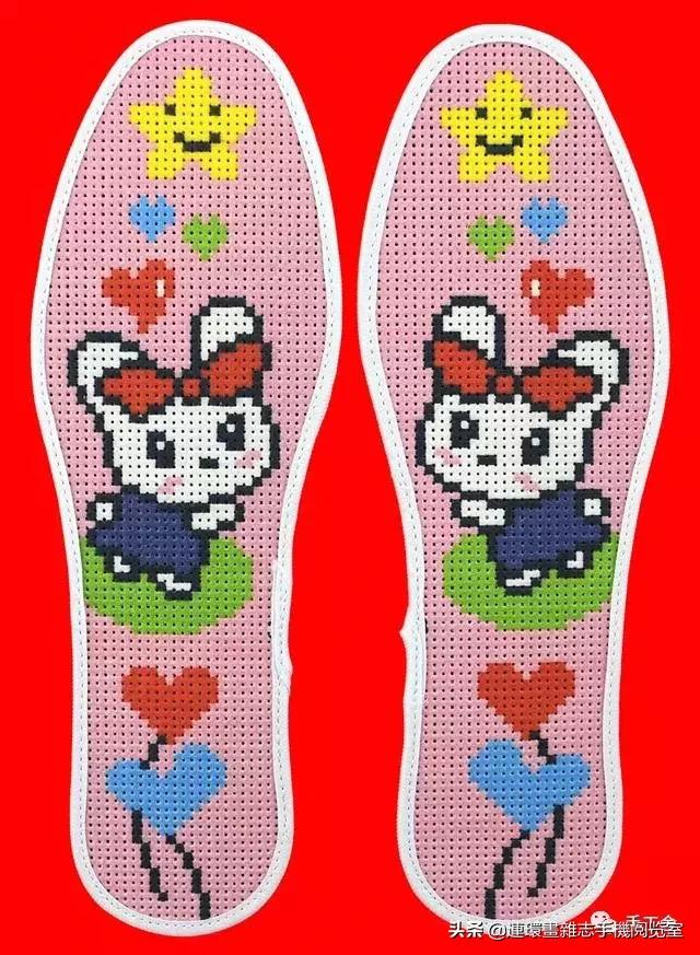 卡通绣花鞋垫,绣花鞋垫熊猫图案双面