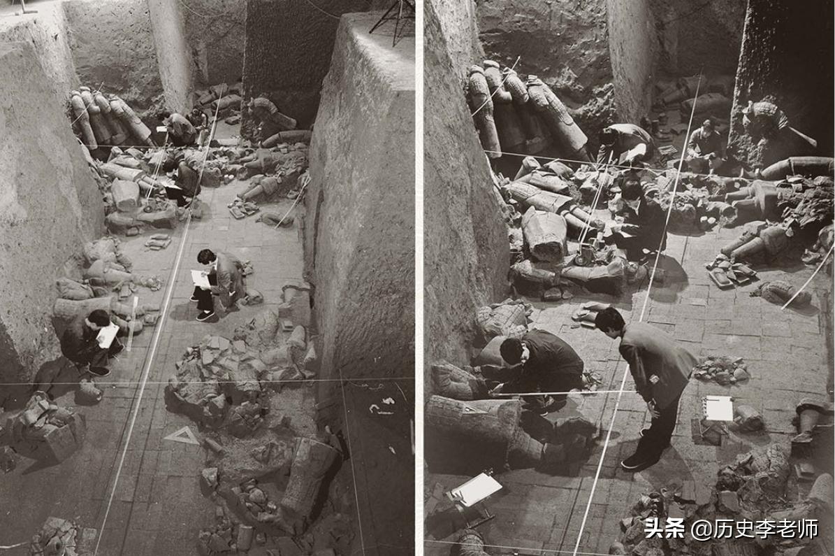 兵马俑出土时图片图文,兵马俑刚出土的彩色珍贵照片