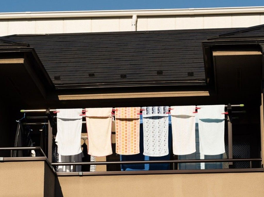 日式小型阳台晾衣,阳台晾衣简单又实用