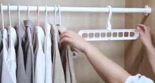 魔术衣架1个顶8个可重复使用,多功能魔术衣架轻松收纳家庭必备