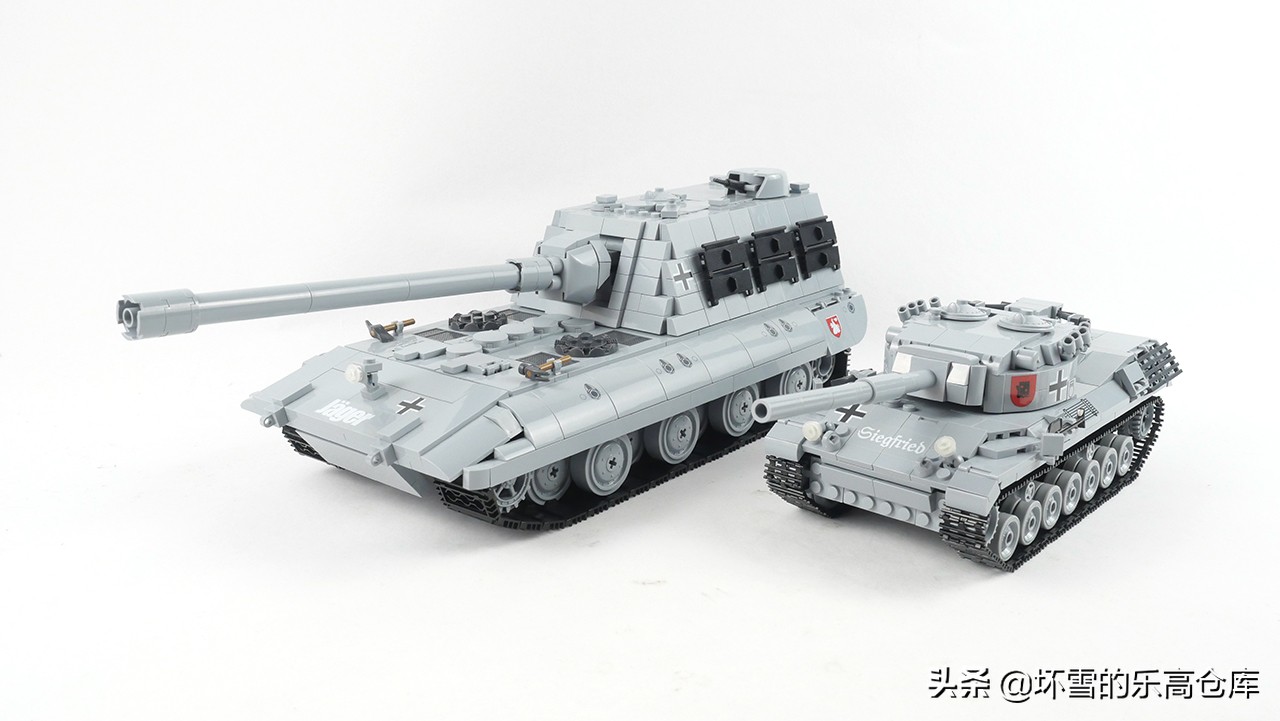 全冠积木斯图亚坦克测评,德国e100坦克积木