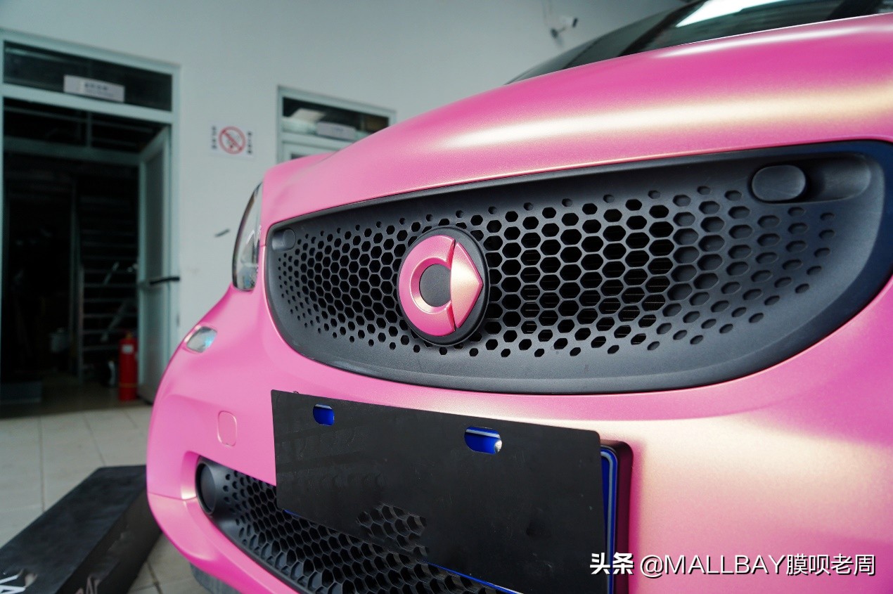 奔驰哑光改色效果图,奔驰smart改装图片