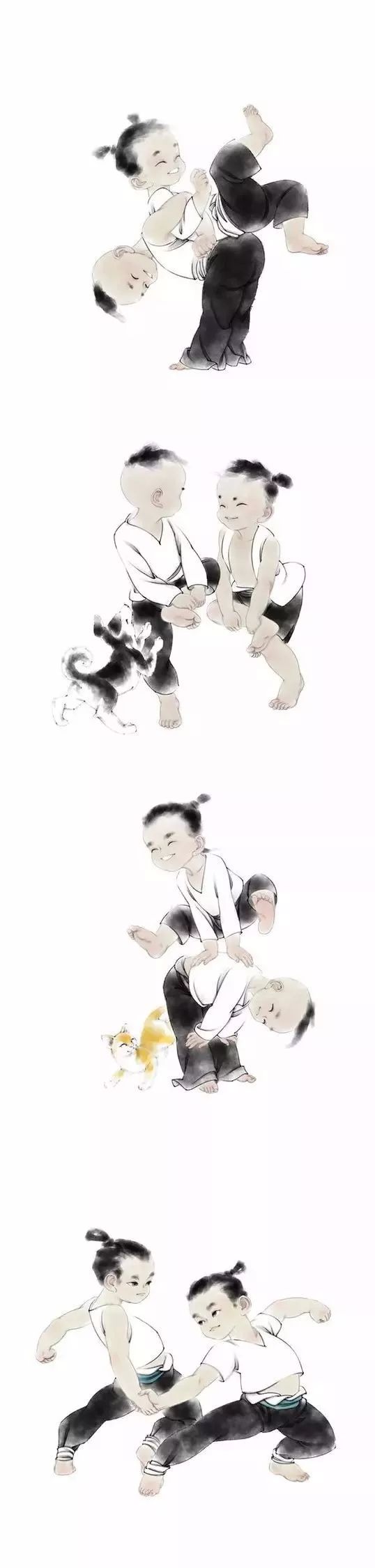 中国儿童国画杰作,国画小儿童