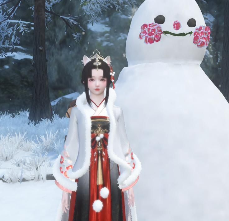 漂亮00后小姐姐cos,逆水寒狐狸巫女cos