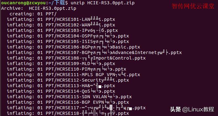 linux中解压zip文件命令,linux中解压zip文件报错