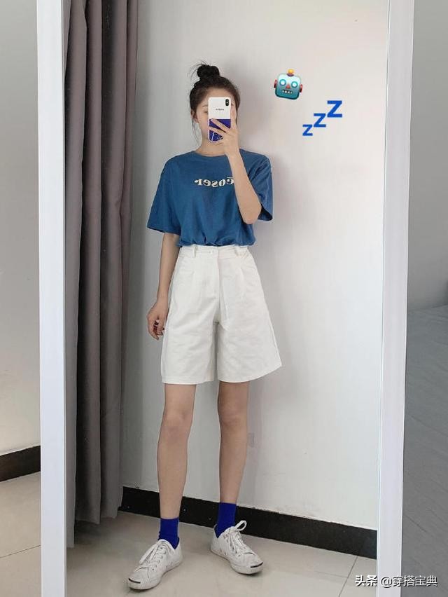 高颜值夏季穿搭学生党,夏天穿搭女学生党休闲套装