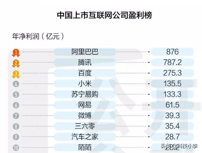 中国市值最高十大互联网公司最新,互联网公司真正赚钱的有几个