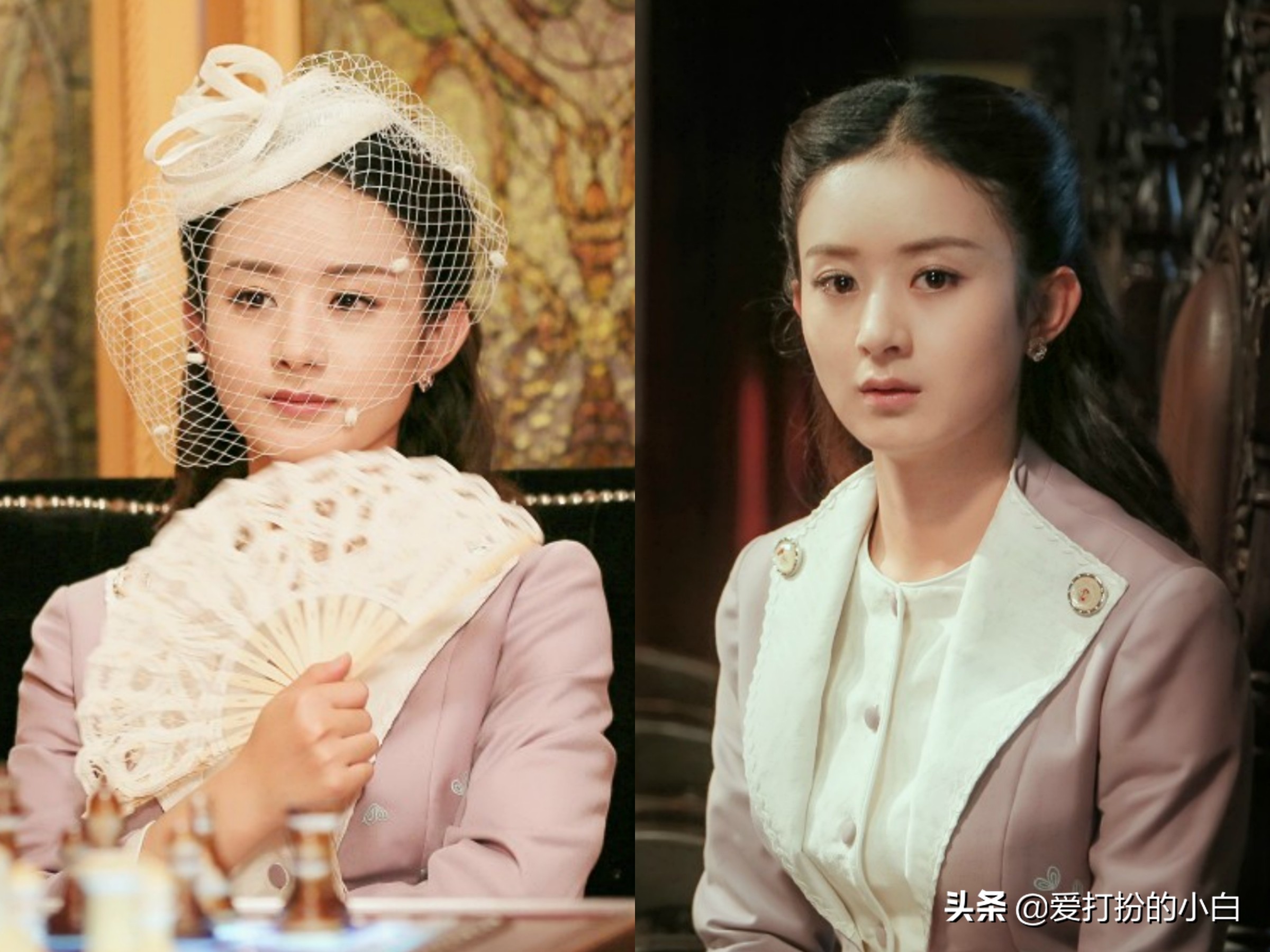 赵丽颖真的很适合这样复古的装扮,赵丽颖复古衬衫穿搭