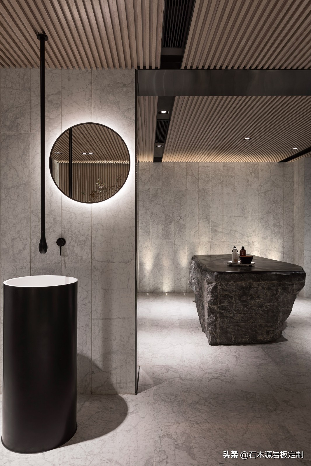 现代绿色自然屋,全屋岩板轻奢风格