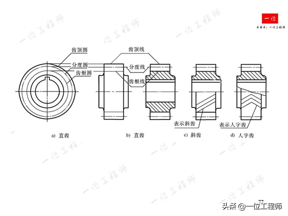 机械制图齿轮的画法和标注,齿轮机械制图画法