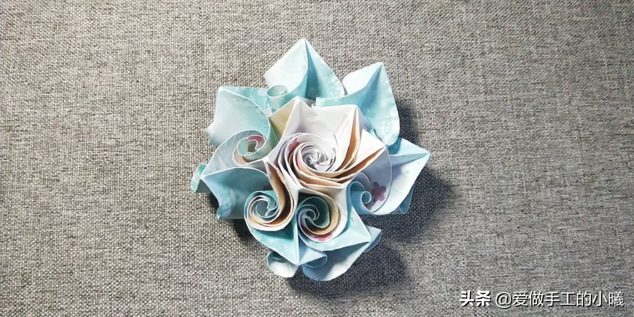 立体花的折纸步骤图解,立体的花的折纸教程