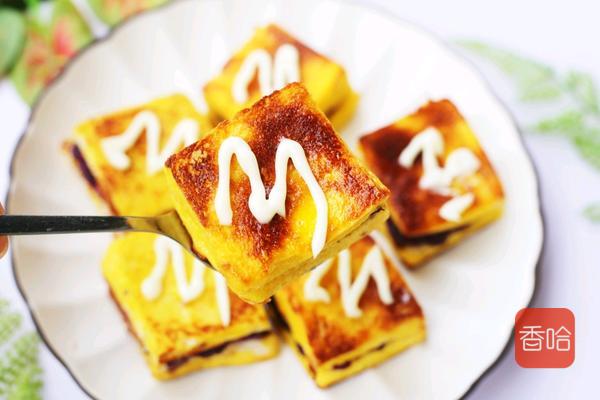 紫薯西多士做法空气炸锅,紫薯西多士烤箱