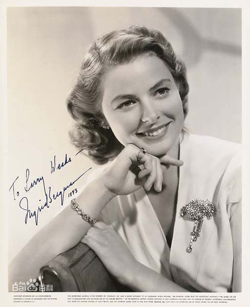 英格丽·褒曼，好莱坞大放光芒的瑞典巨星，被美国评为最伟大演员