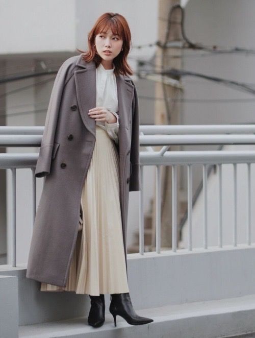 百褶裙西装外套搭配学院风,长款百褶裙搭配大衣怎么穿