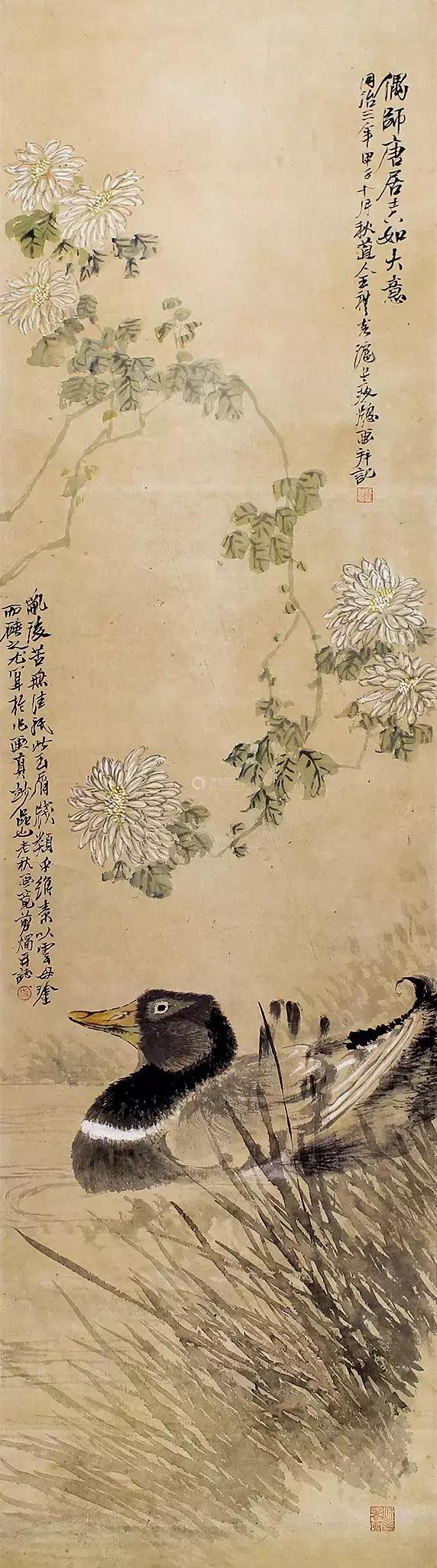 潘天寿100幅花鸟画欣赏,潘天寿花鸟画构图法