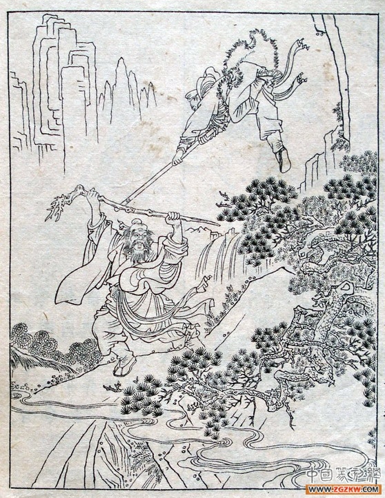 《西游记》之三打白骨精背景图,西游记三打白骨精文字版图文