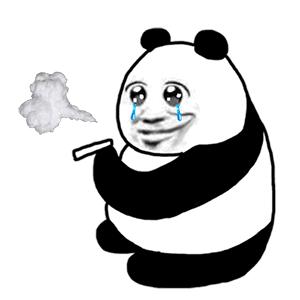 熊猫头表情包我要喝橙汁了,熊猫头拿着猫头表情包