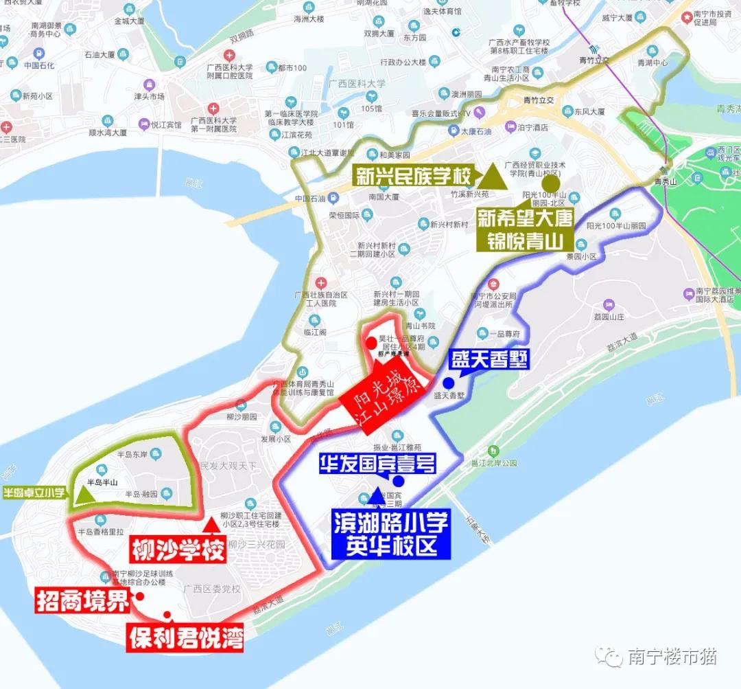 南宁青秀区小学摸底,2021南宁高新区小学学区划分