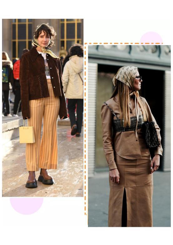 丝巾有哪些时髦又高级的搭配,简单丝巾穿出高级感