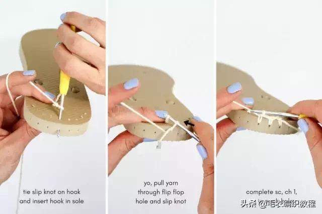 钩男士豆豆凉鞋三道杠视频教程,100种婴儿凉鞋的钩法全过程