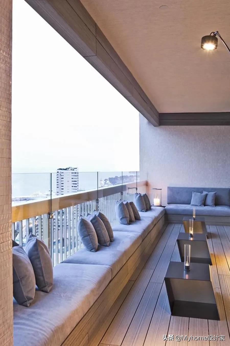 设计师家高颜值阳台极简设计,不靠墙大阳台怎么设计