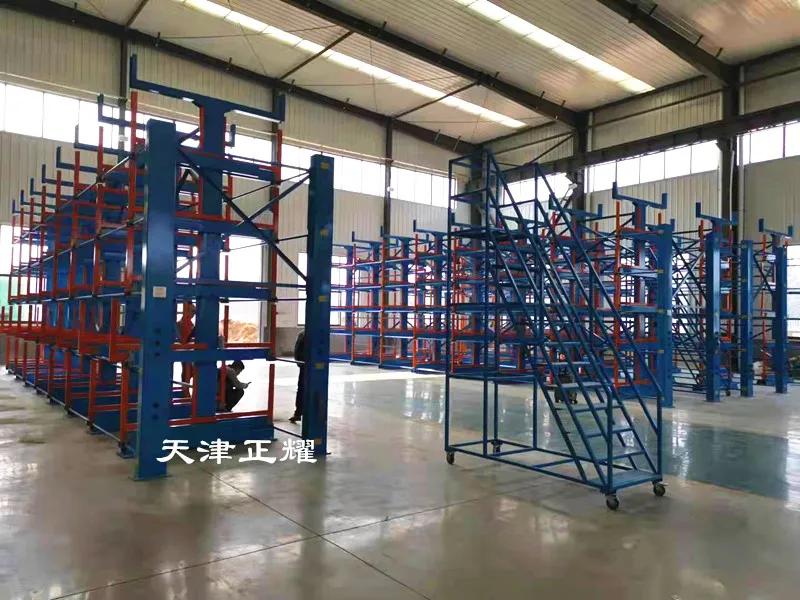 棒材存放伸缩式货架,存放圆钢专用货架