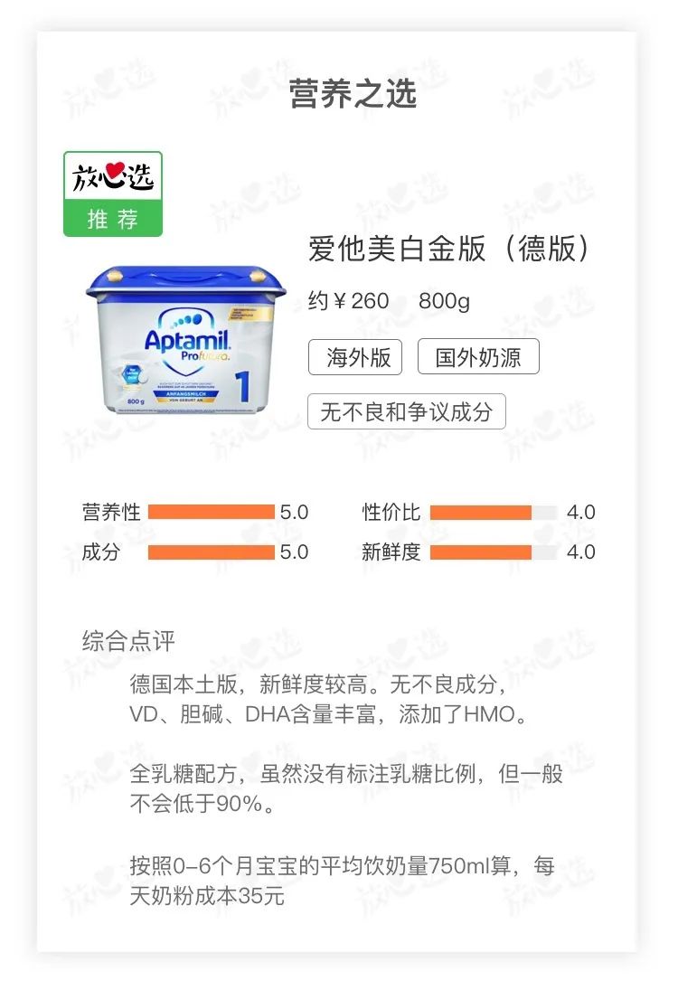 不考虑价格的1段奶粉推荐,比较好的平价奶粉1段