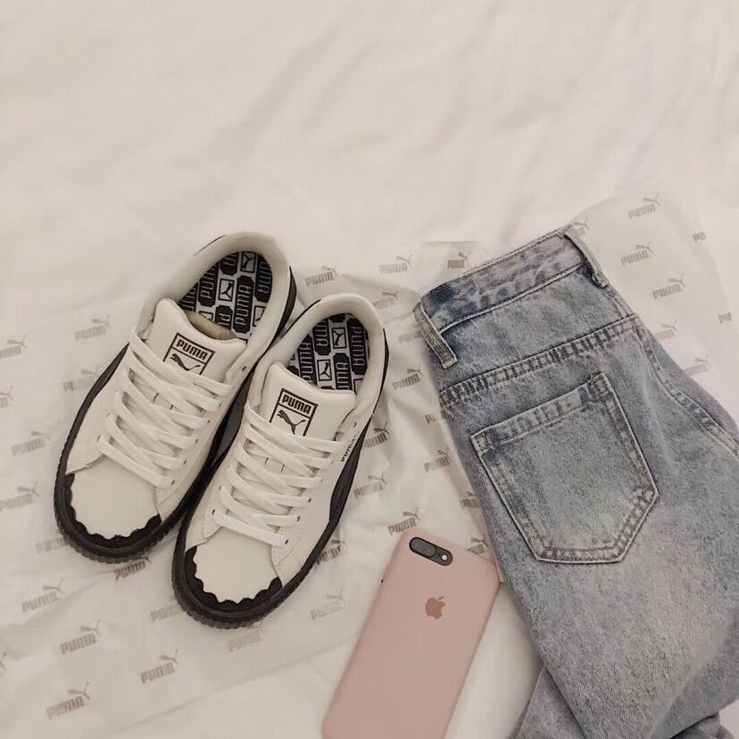 puma蕾哈娜黑花边,puma蕾哈娜绑带