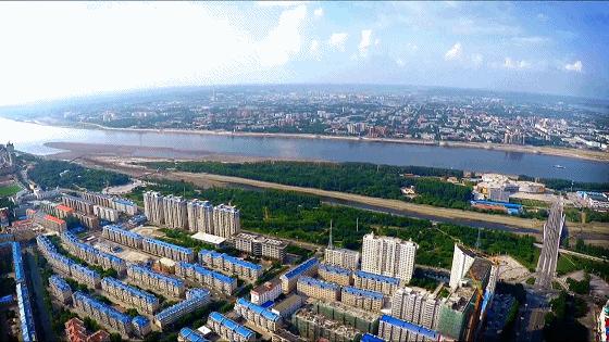 中俄双子城地图位置,中俄边境双子城黑河市