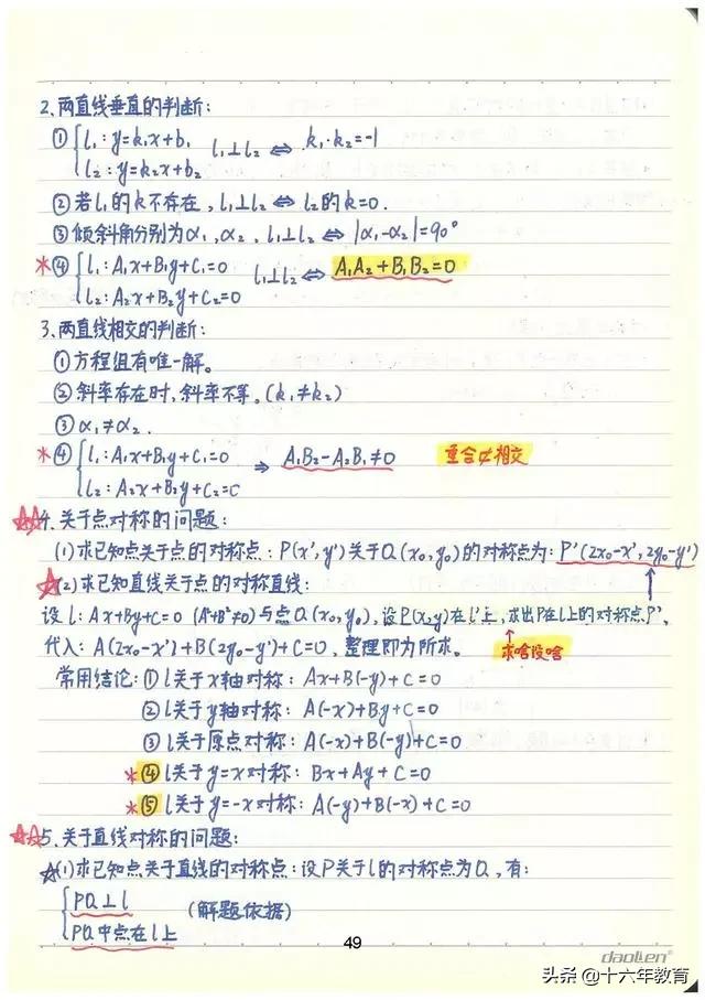 高考数学90分必会知识点,高考数学150学霸的笔记和归纳